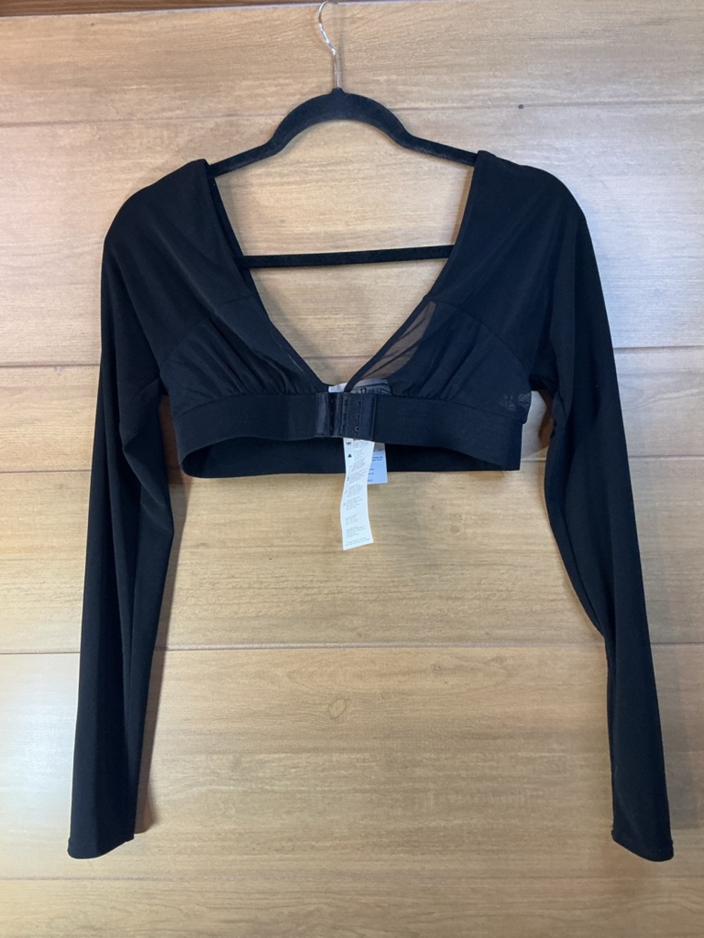 Joseph Ribkoff Black Mesh Long Sleeve Cropped Top Bolero Shrug Size 6